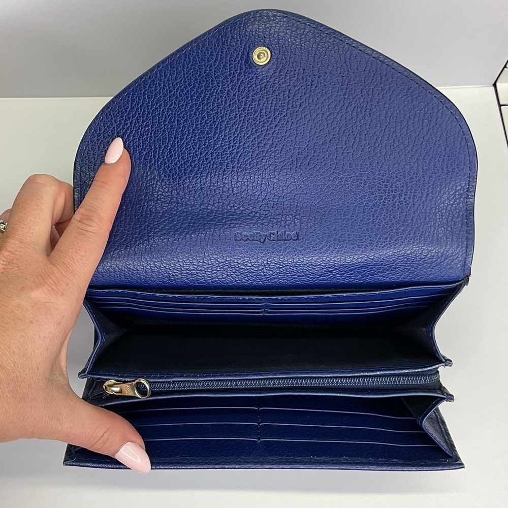 See by Chloe - Blue Leather Women's Wallet - Picture 5 of 11